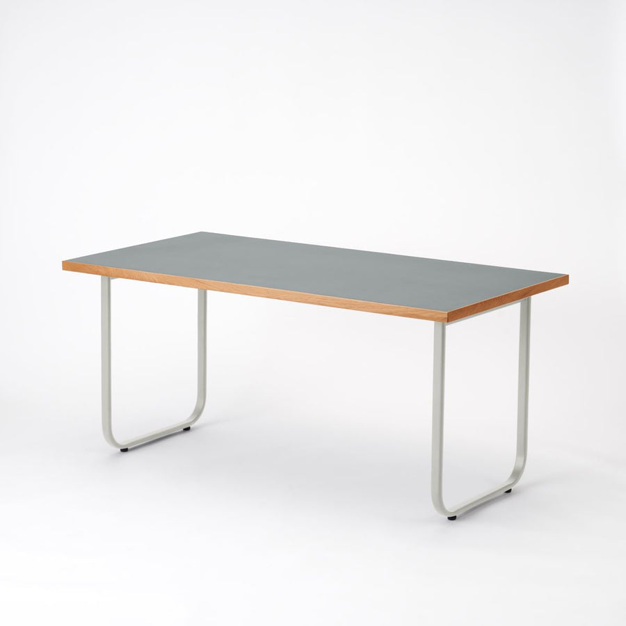 KUUM Table W1600×D800 メラミングレー 鉄脚オーバル