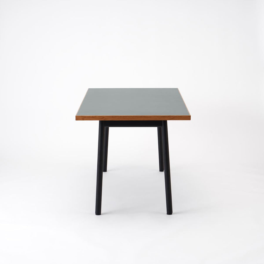 KUUM Table W1600×D800 メラミングレー 鉄脚 U