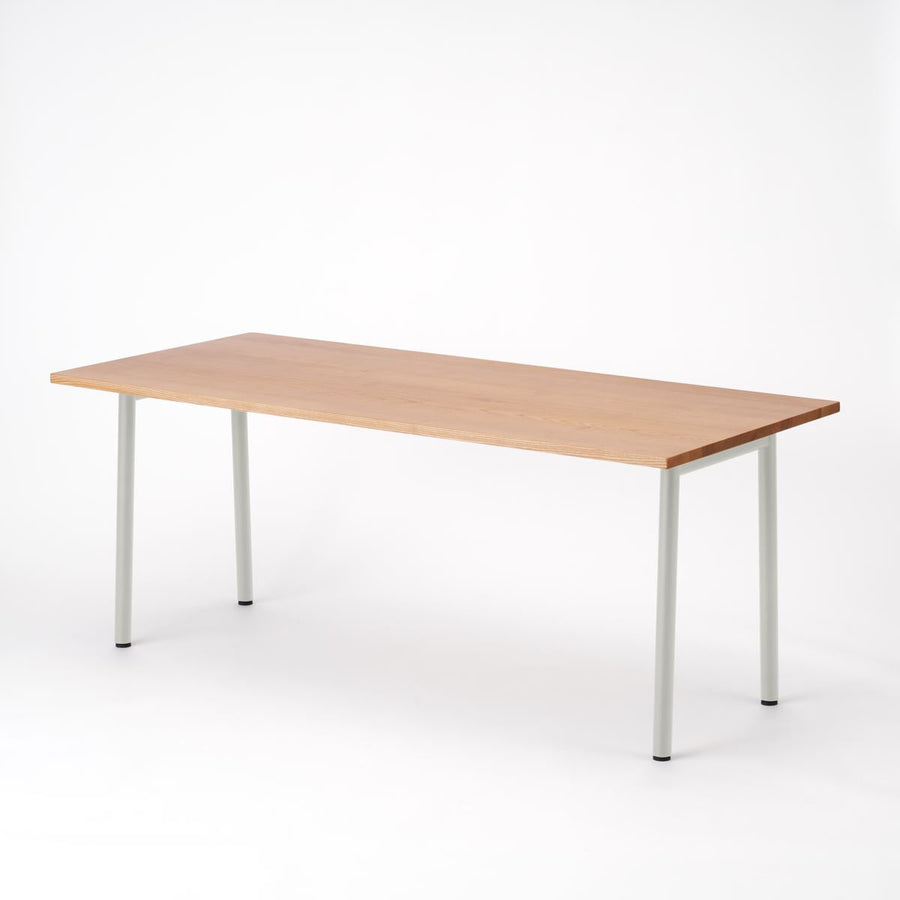 KUUM Table W1800×D800 アッシュ無垢材ナチュラル 鉄脚 U
