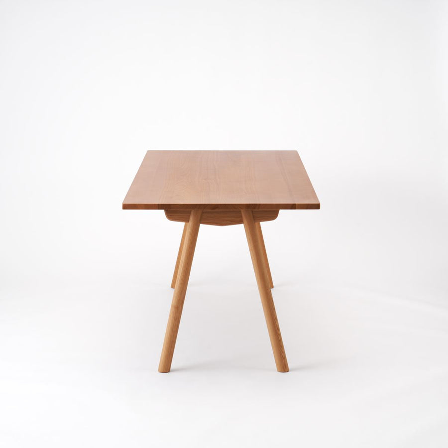 KUUM Table W1800×D800 アッシュ無垢材ナチュラル 木脚 V