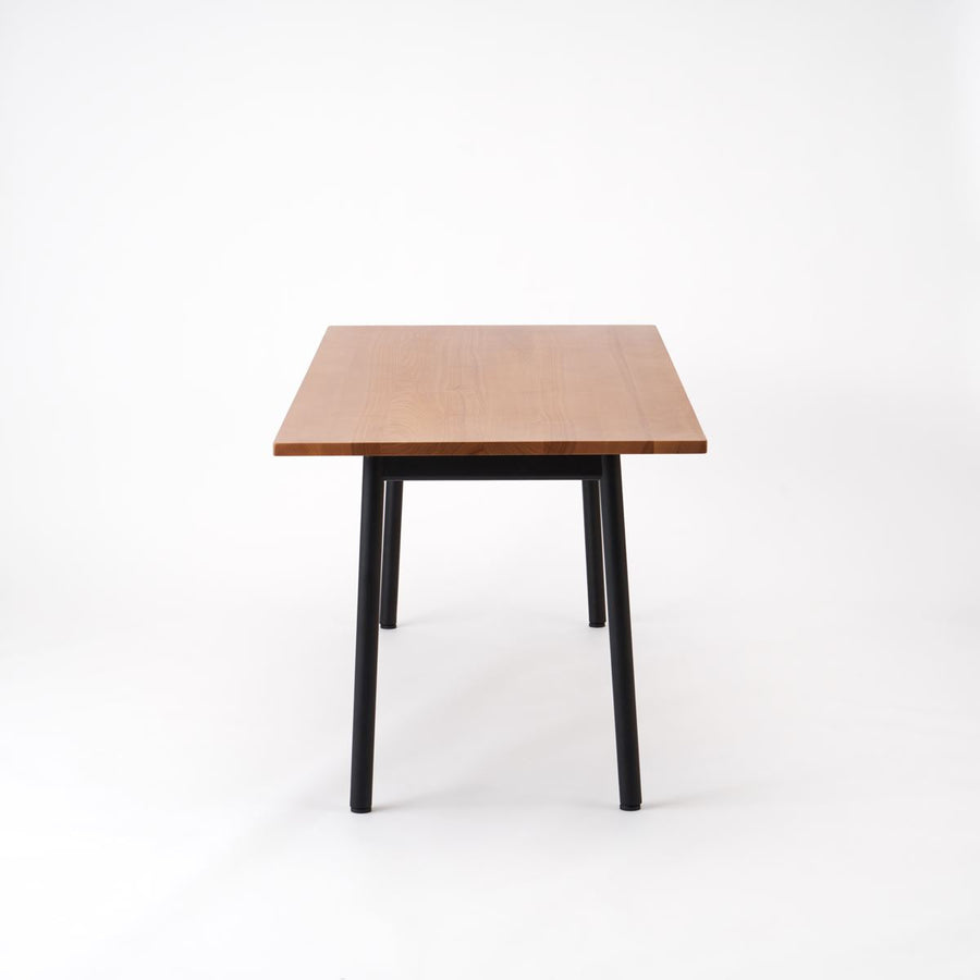 KUUM Table W1800×D800 アッシュ無垢材ナチュラル 鉄脚 U