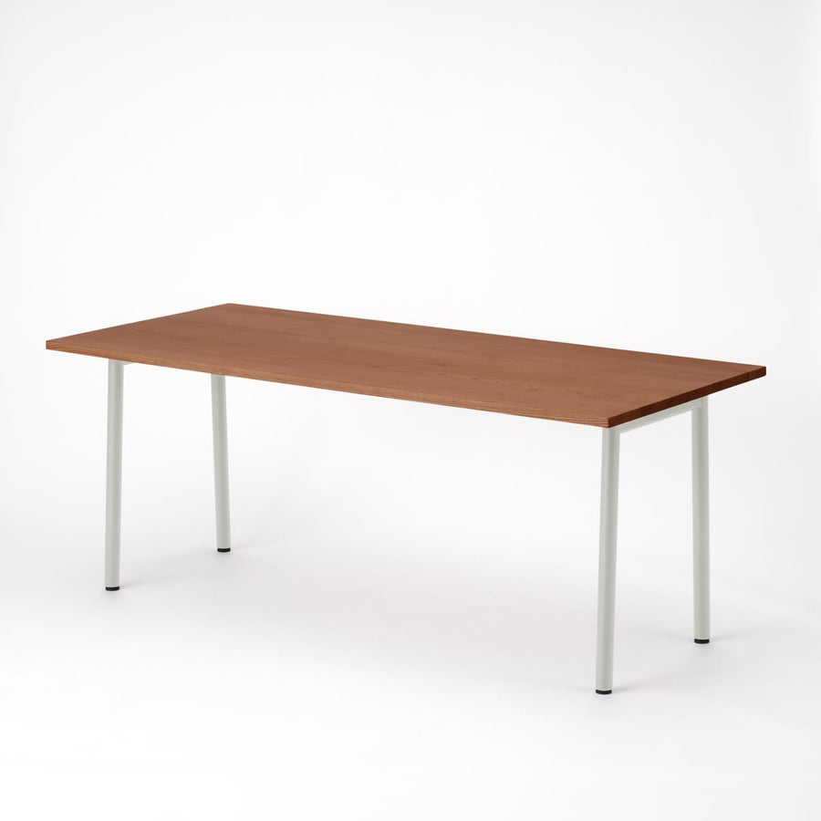 KUUM Table W1800×D800 アッシュ無垢材ブラウン 鉄脚 U