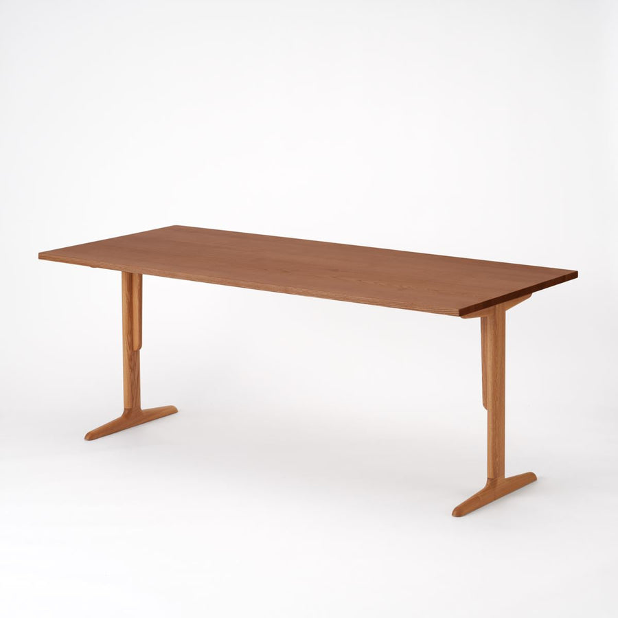 KUUM Table W1800×D800 アッシュ無垢材ブラウン 木脚 T