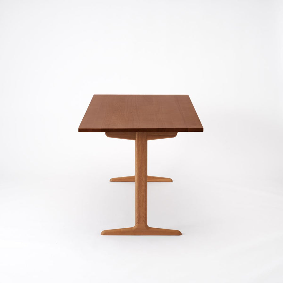 KUUM Table W1800×D800 アッシュ無垢材ブラウン 木脚 T