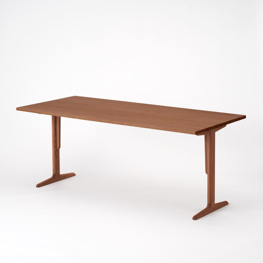 KUUM Table W1800×D800 アッシュ無垢材ブラウン 木脚 T