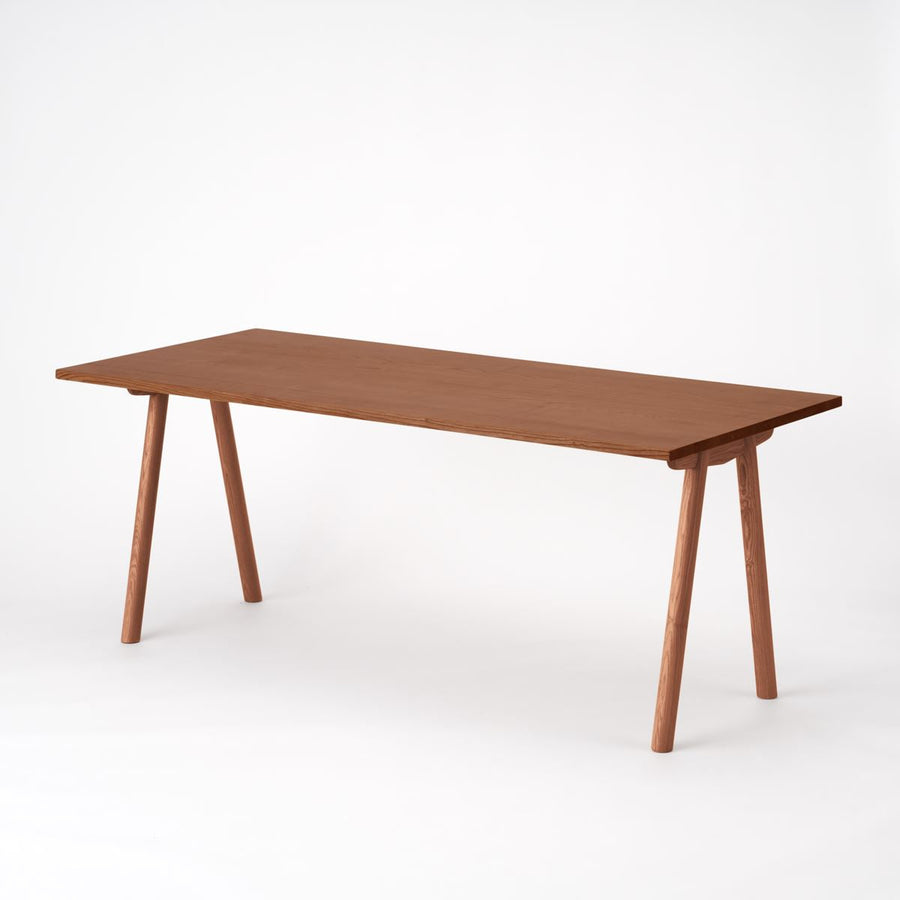 KUUM Table W1800×D800 アッシュ無垢材ブラウン 木脚 V