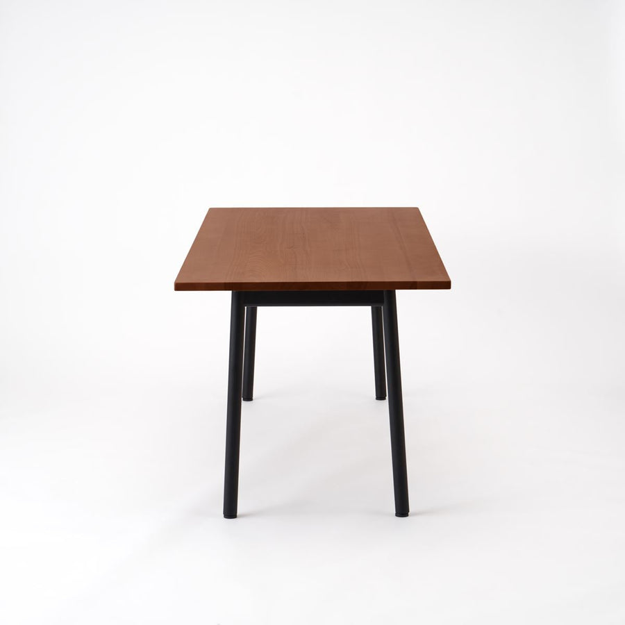 KUUM Table W1800×D800 アッシュ無垢材ブラウン 鉄脚 U
