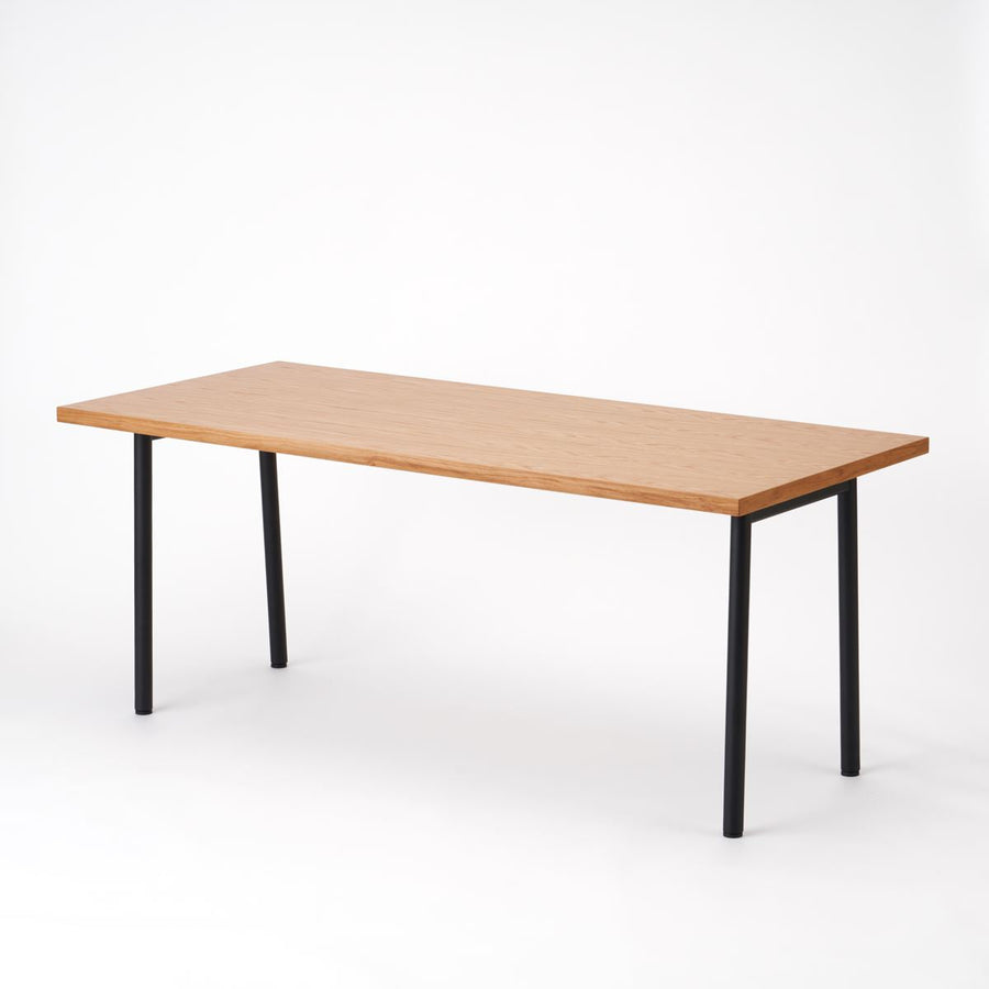 KUUM Table W1800×D800 オーク突板ナチュラル 鉄脚 U