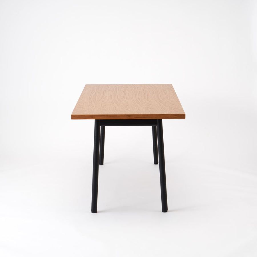 KUUM Table W1800×D800 オーク突板ナチュラル 鉄脚 U