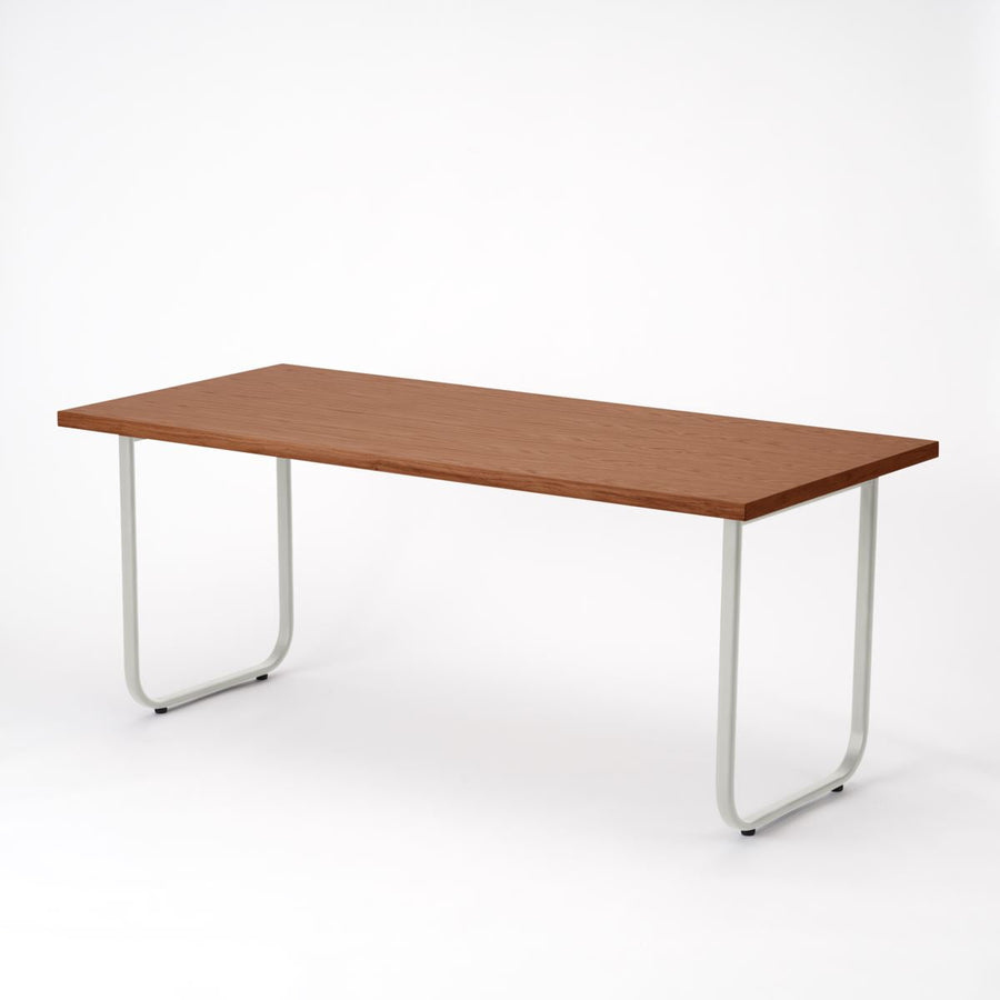 KUUM Table W1800×D800 オーク突板ブラウン 鉄脚オーバル