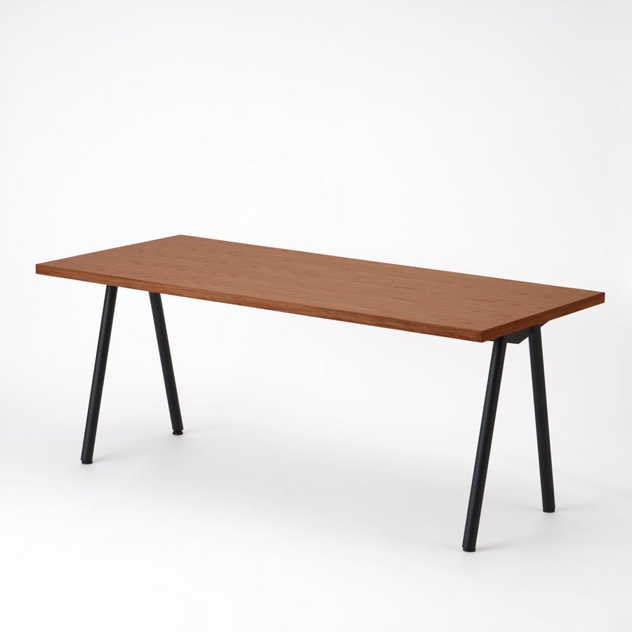 KUUM Table W1800×D800 オーク突板ブラウン 鉄脚 V
