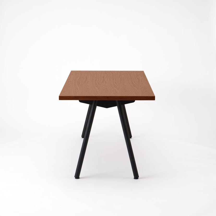 KUUM Table W1800×D800 オーク突板ブラウン 鉄脚 V