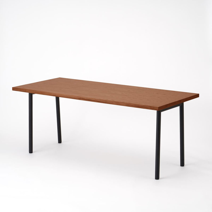 KUUM Table W1800×D800 オーク突板ブラウン 鉄脚 U
