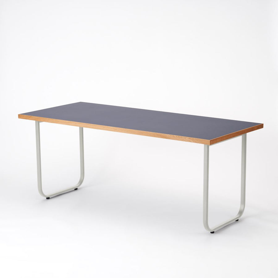 KUUM Table W1800×D800 メラミンネイビー 鉄脚オーバル