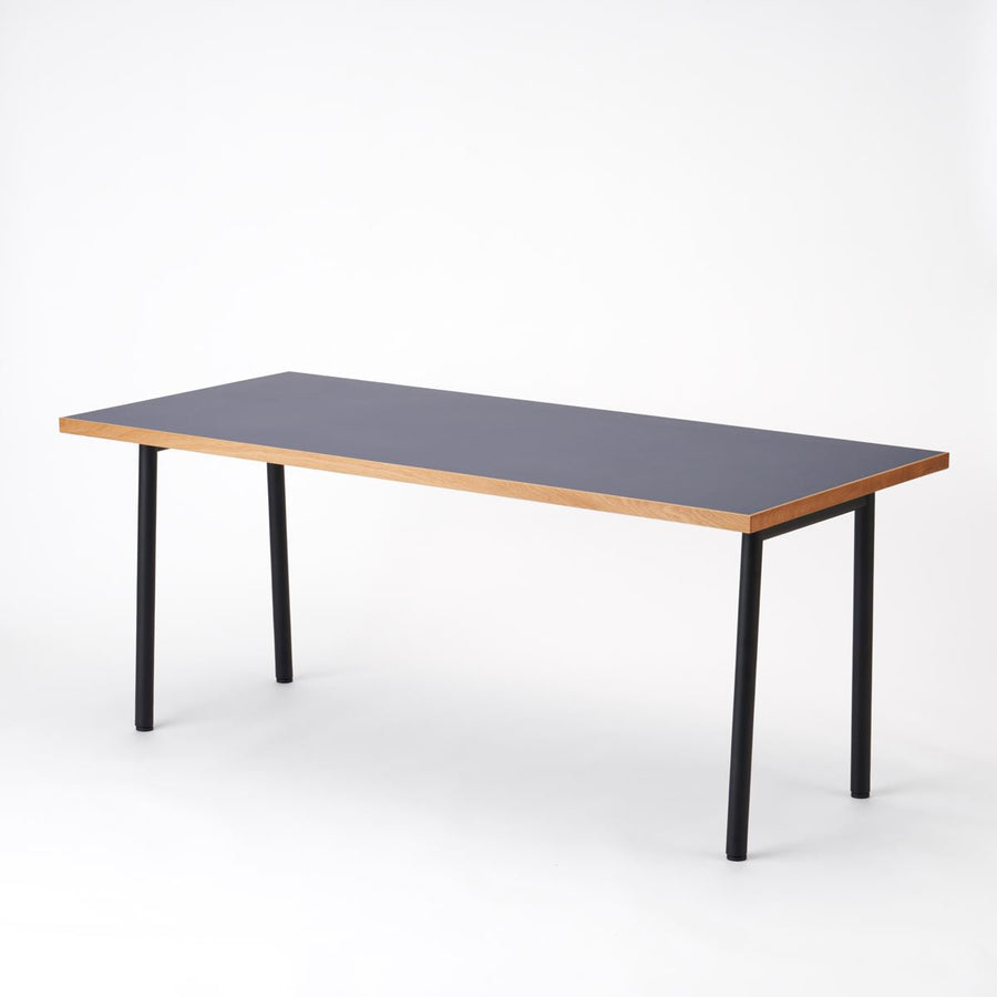 KUUM Table W1800×D800 メラミンネイビー 鉄脚 U