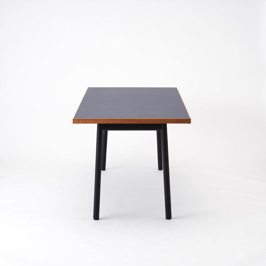 KUUM Table W1800×D800 メラミンネイビー 鉄脚 U