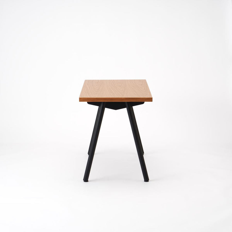 KUUM Table W1200×D600 オーク突板ナチュラル 鉄脚 V
