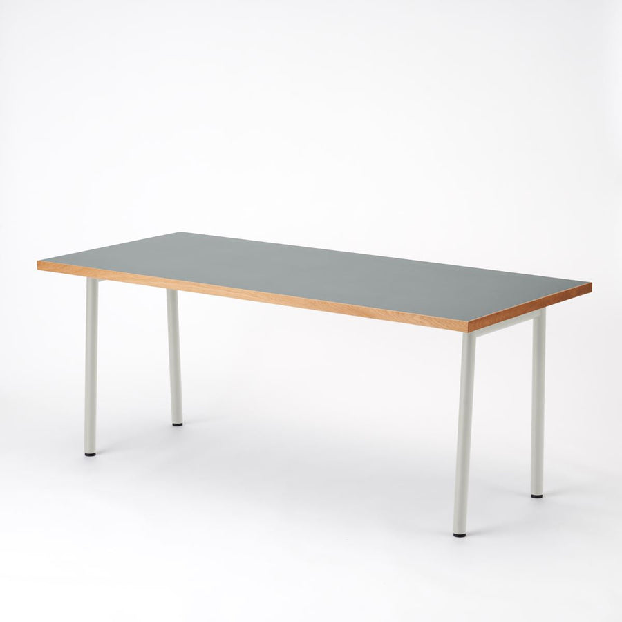 KUUM Table W1800×D800 メラミングレー 鉄脚 U