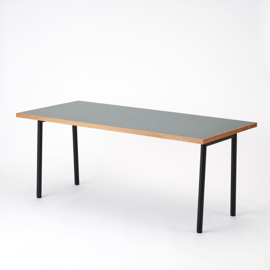 KUUM Table W1800×D800 メラミングレー 鉄脚 U