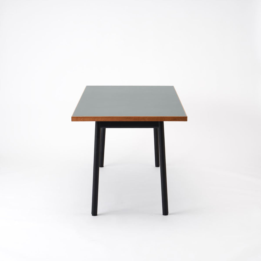 KUUM Table W1800×D800 メラミングレー 鉄脚 U