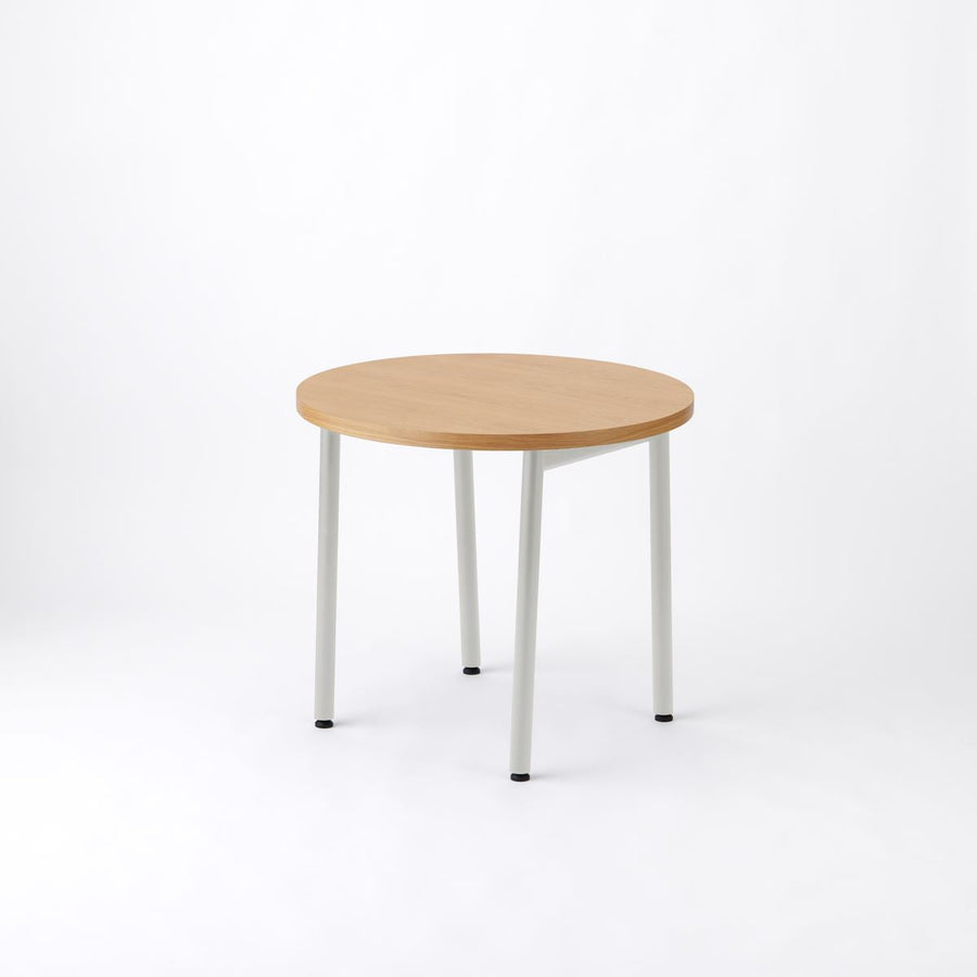 KUUM Table Φ850 オーク突板ナチュラル 鉄脚 U