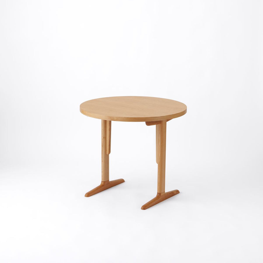 KUUM Table Φ850 オーク突板ナチュラル 木脚 T