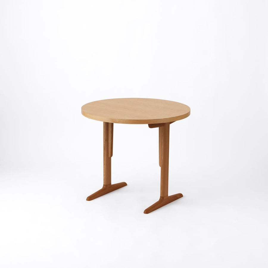 KUUM Table Φ850 オーク突板ナチュラル 木脚 T