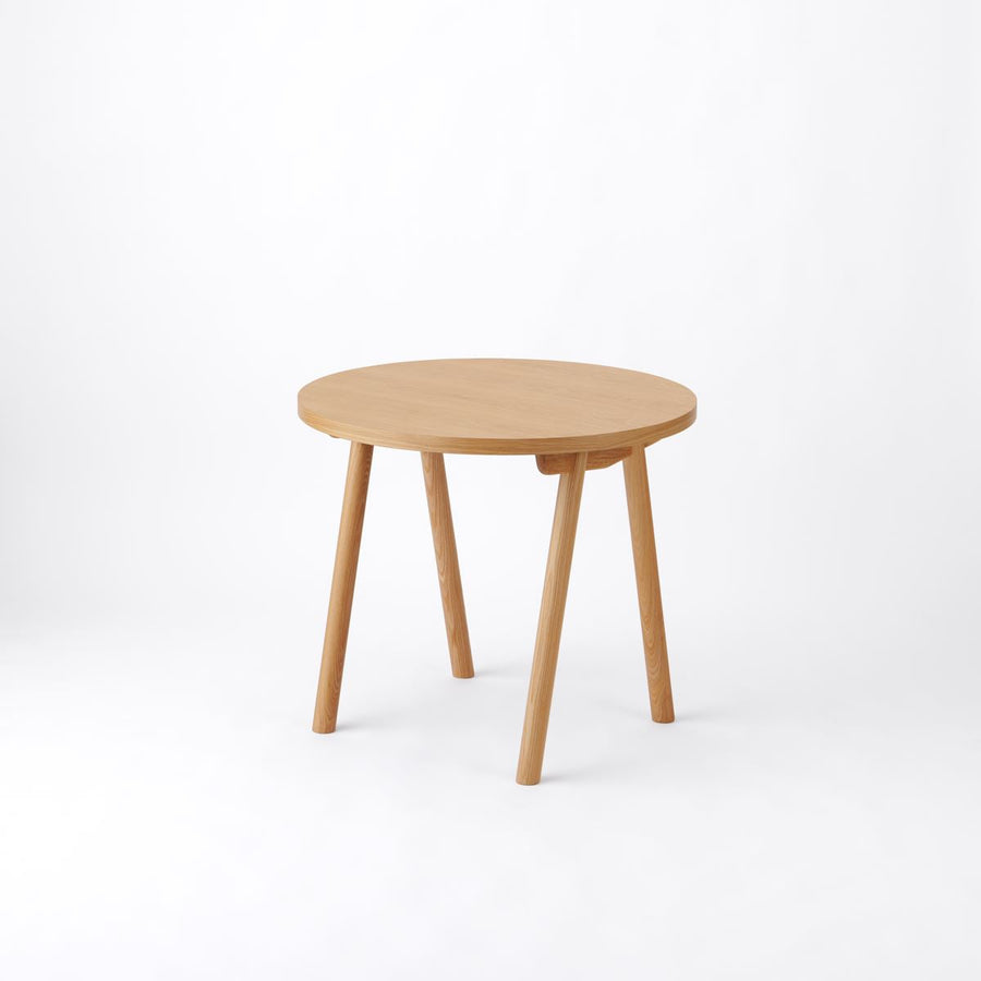 KUUM Table Φ850 オーク突板ナチュラル 木脚 V