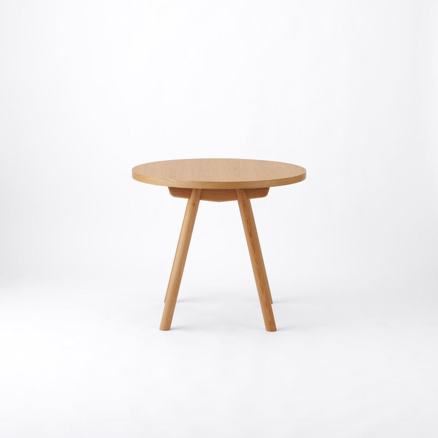 KUUM Table Φ850 オーク突板ナチュラル 木脚 V