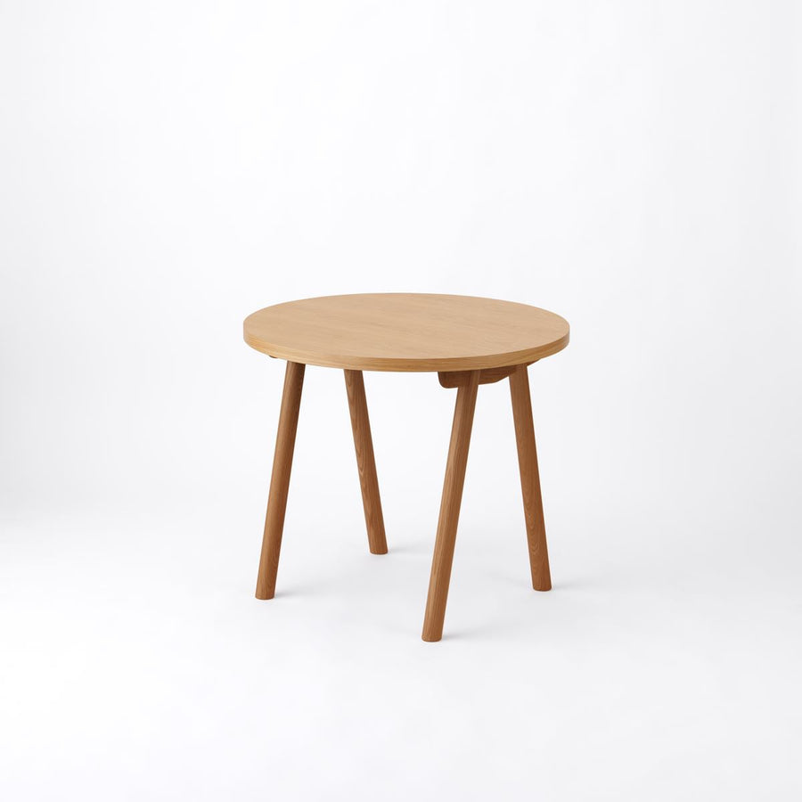 KUUM Table Φ850 オーク突板ナチュラル 木脚 V