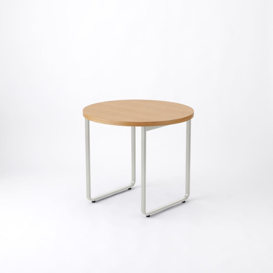KUUM Table Φ850 オーク突板ナチュラル 鉄脚オーバル