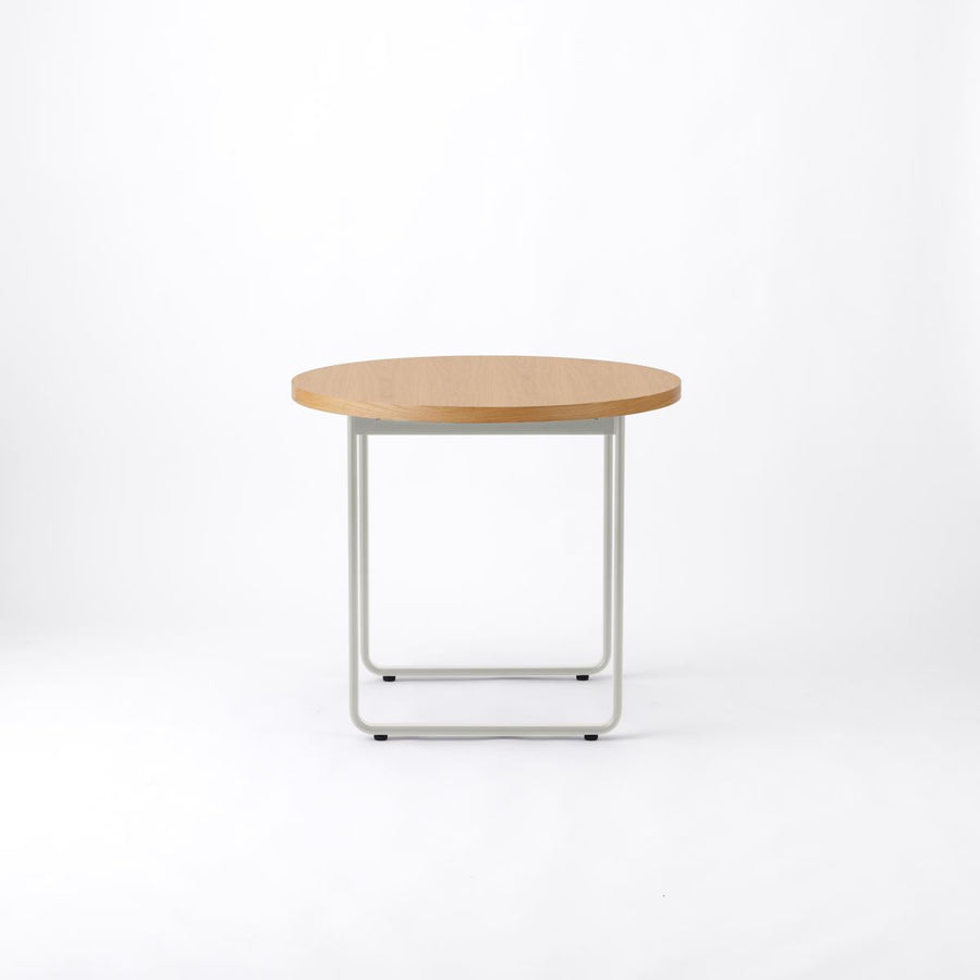 KUUM Table Φ850 オーク突板ナチュラル 鉄脚オーバル