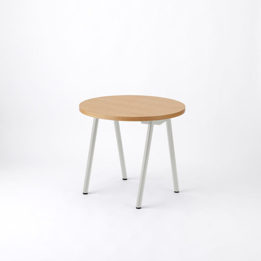 KUUM Table Φ850 オーク突板ナチュラル 鉄脚 V