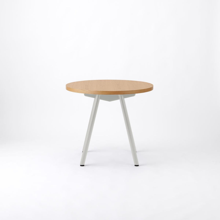 KUUM Table Φ850 オーク突板ナチュラル 鉄脚 V
