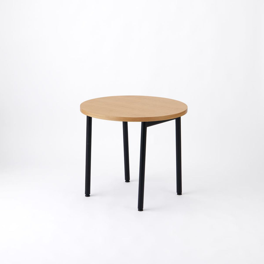 KUUM Table Φ850 オーク突板ナチュラル 鉄脚 U