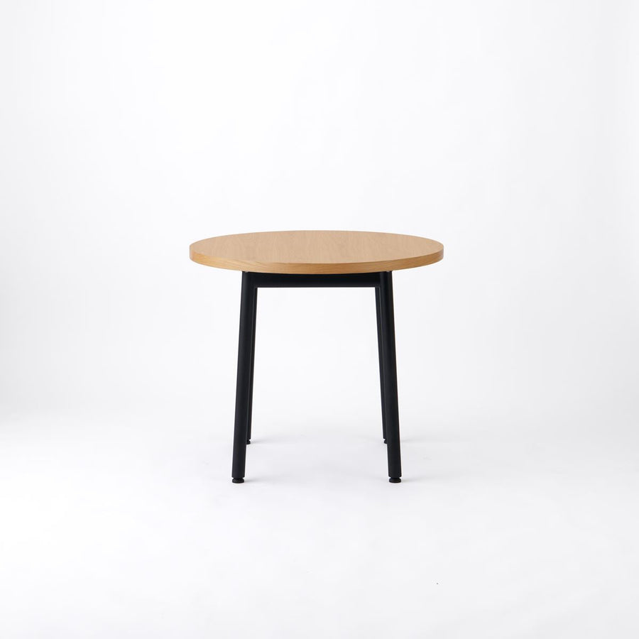 KUUM Table Φ850 オーク突板ナチュラル 鉄脚 U