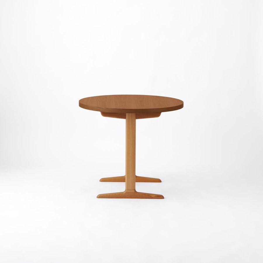 KUUM Table Φ850 オーク突板ブラウン 木脚 T