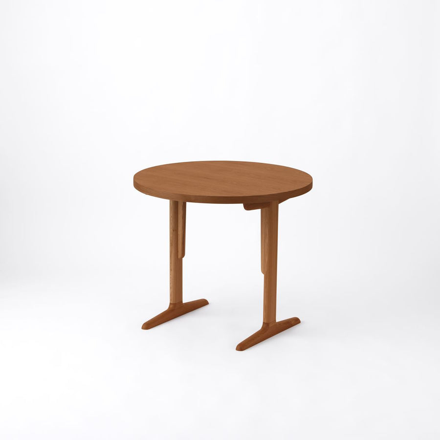 KUUM Table Φ850 オーク突板ブラウン 木脚 T