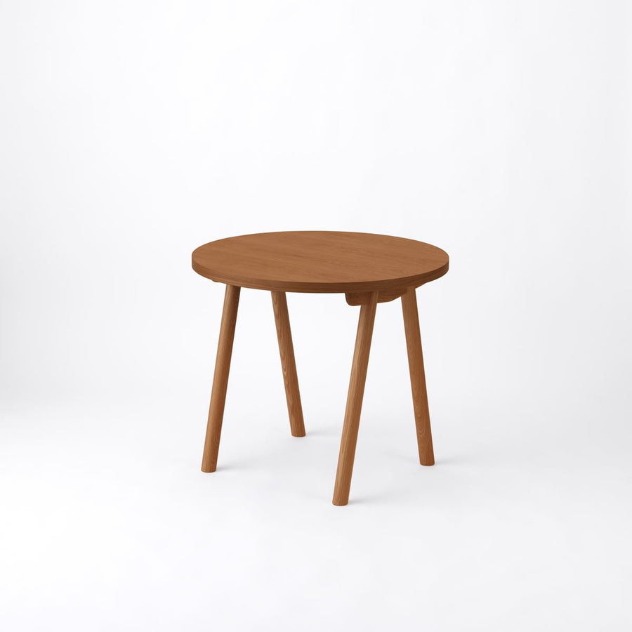 KUUM Table Φ850 オーク突板ブラウン 木脚 V