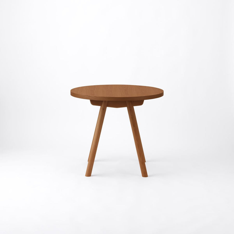 KUUM Table Φ850 オーク突板ブラウン 木脚 V