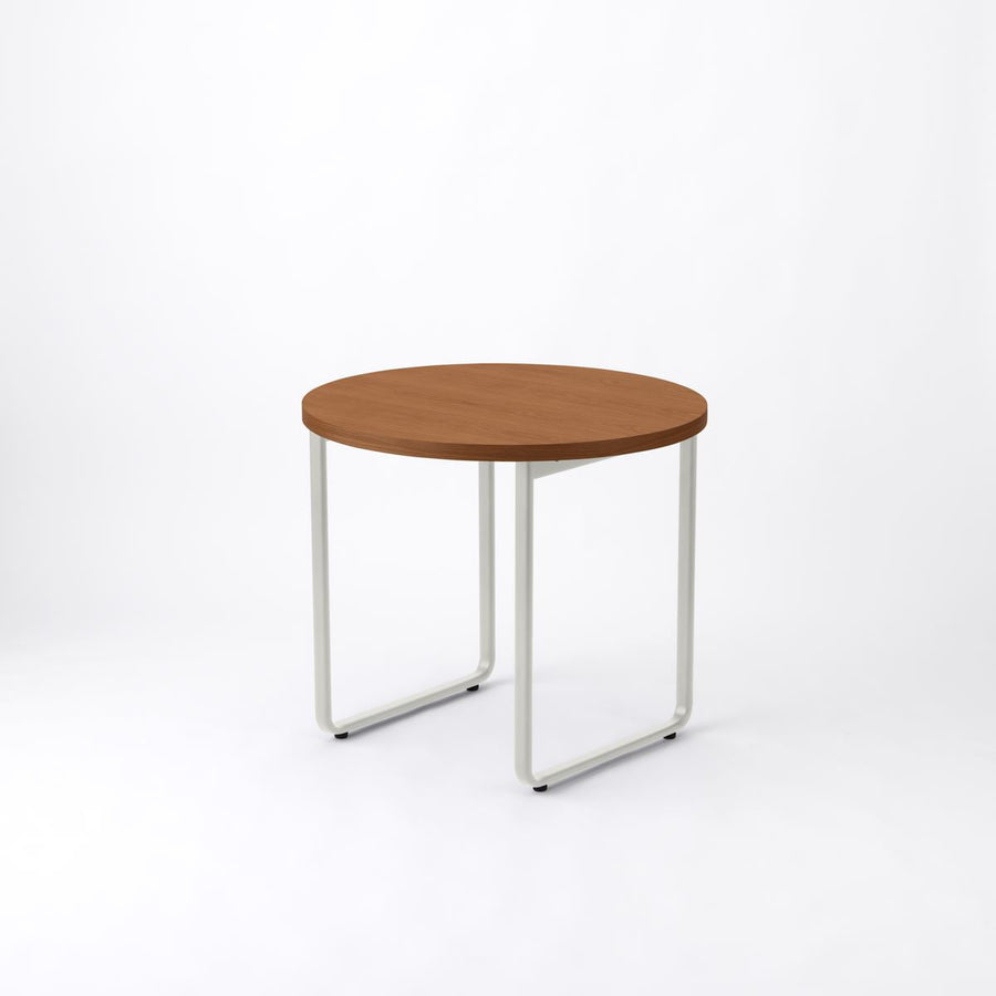 KUUM Table Φ850 オーク突板ブラウン 鉄脚オーバル