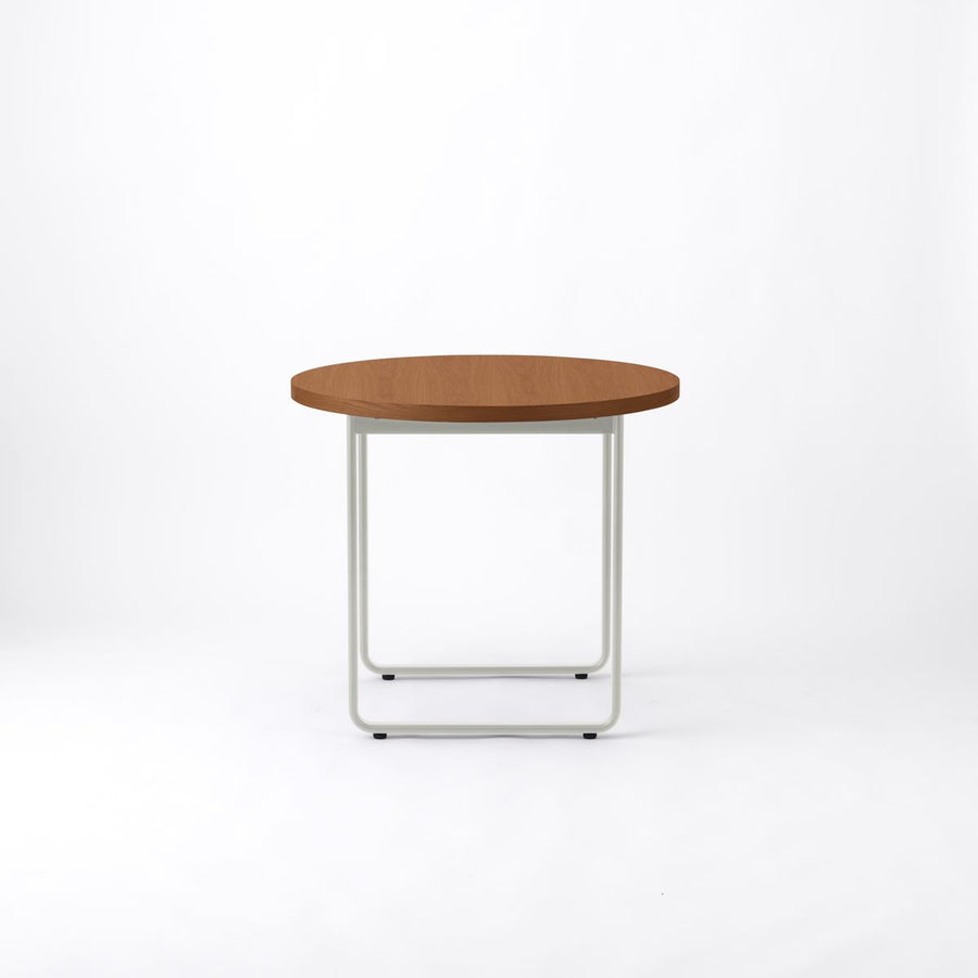 KUUM Table Φ850 オーク突板ブラウン 鉄脚オーバル