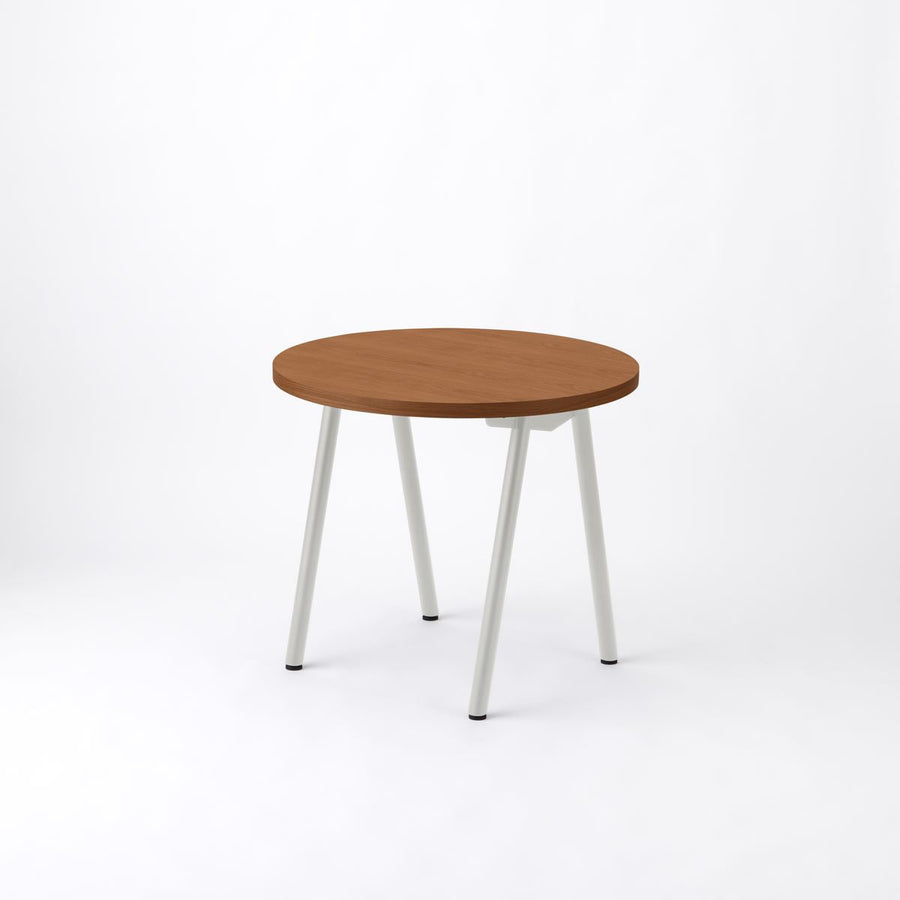 KUUM Table Φ850 オーク突板ブラウン 鉄脚 V
