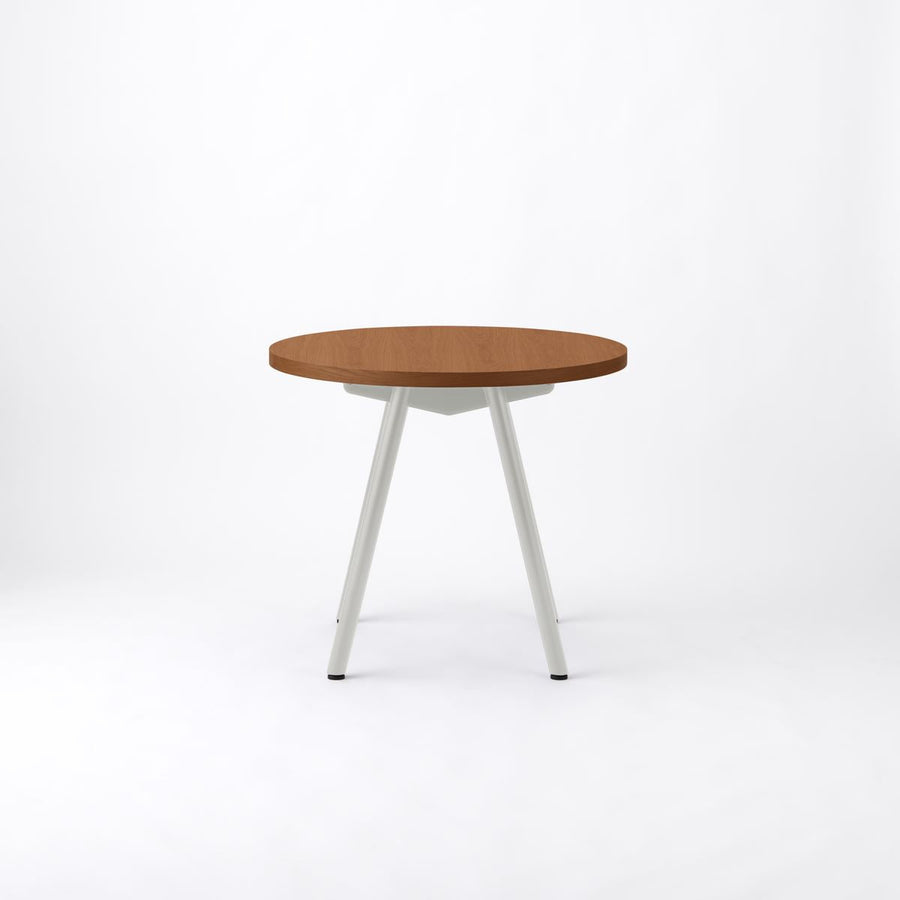 KUUM Table Φ850 オーク突板ブラウン 鉄脚 V