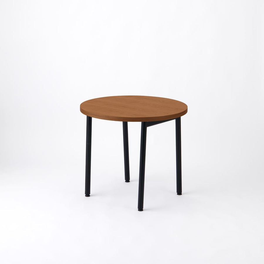 KUUM Table Φ850 オーク突板ブラウン 鉄脚 U
