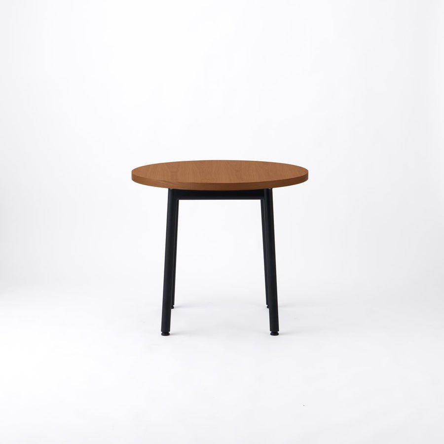 KUUM Table Φ850 オーク突板ブラウン 鉄脚 U