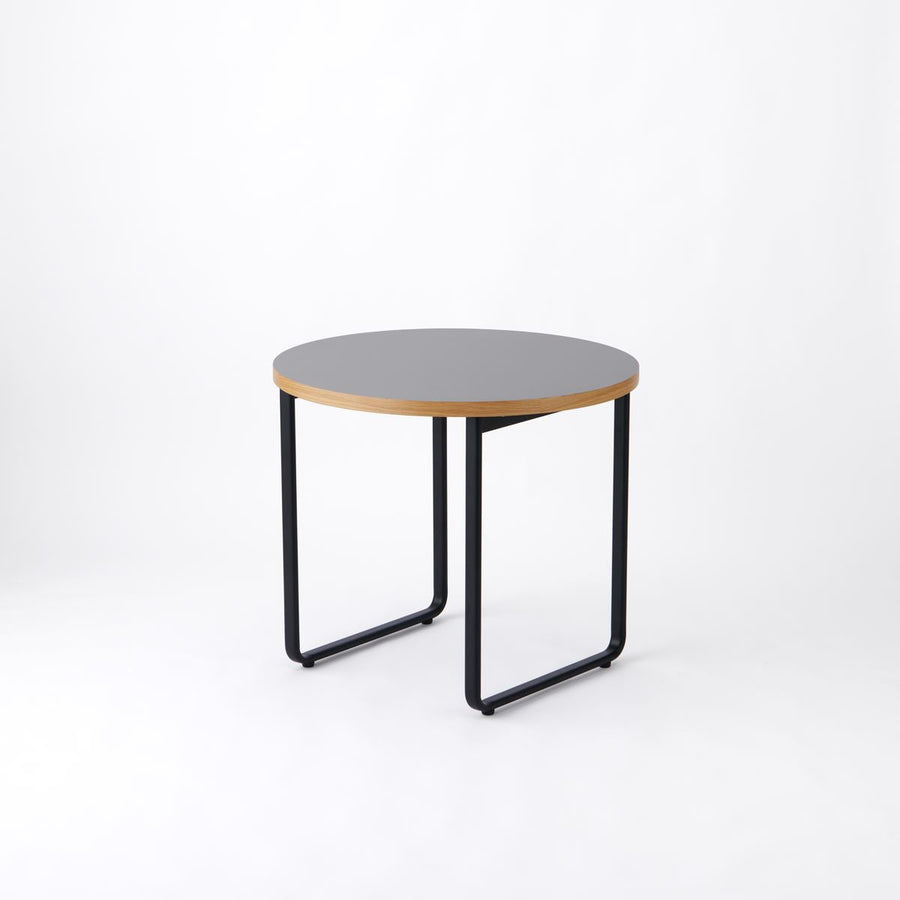 KUUM Table Φ850 メラミングレー 鉄脚オーバル