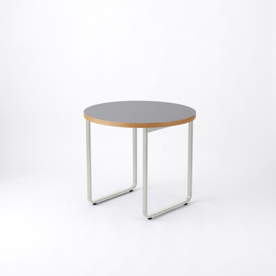 KUUM Table Φ850 メラミングレー 鉄脚オーバル