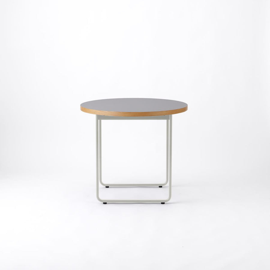 KUUM Table Φ850 メラミングレー 鉄脚オーバル
