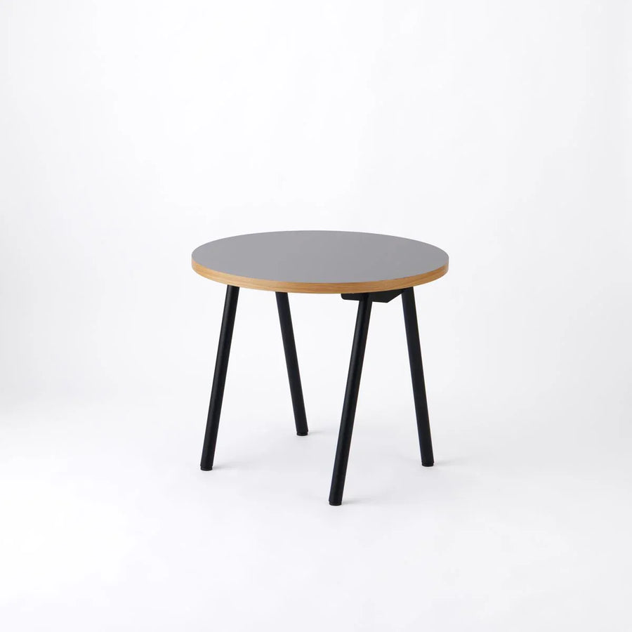 KUUM Round Table メラミン Gray 2人掛けダイニング セットB（3点セット)